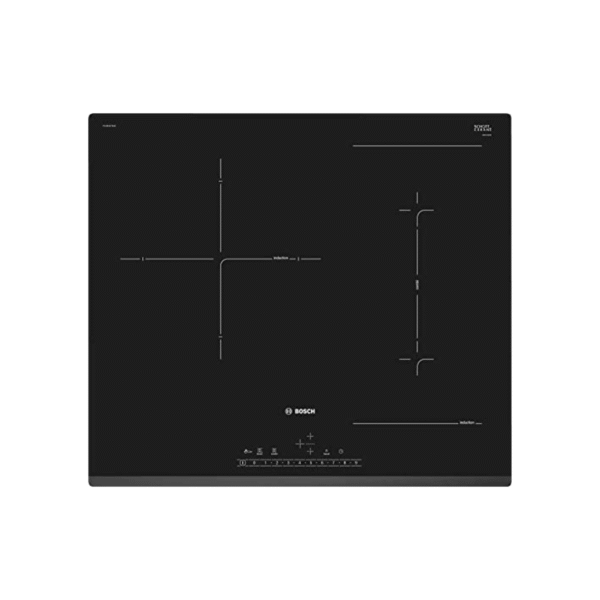 Placa de inducción, 60 cm, 17 niveles de potencia, 3 zonas de cocción, Gran zona 28 cm I Serigrafía Lineal, Negro  341.22